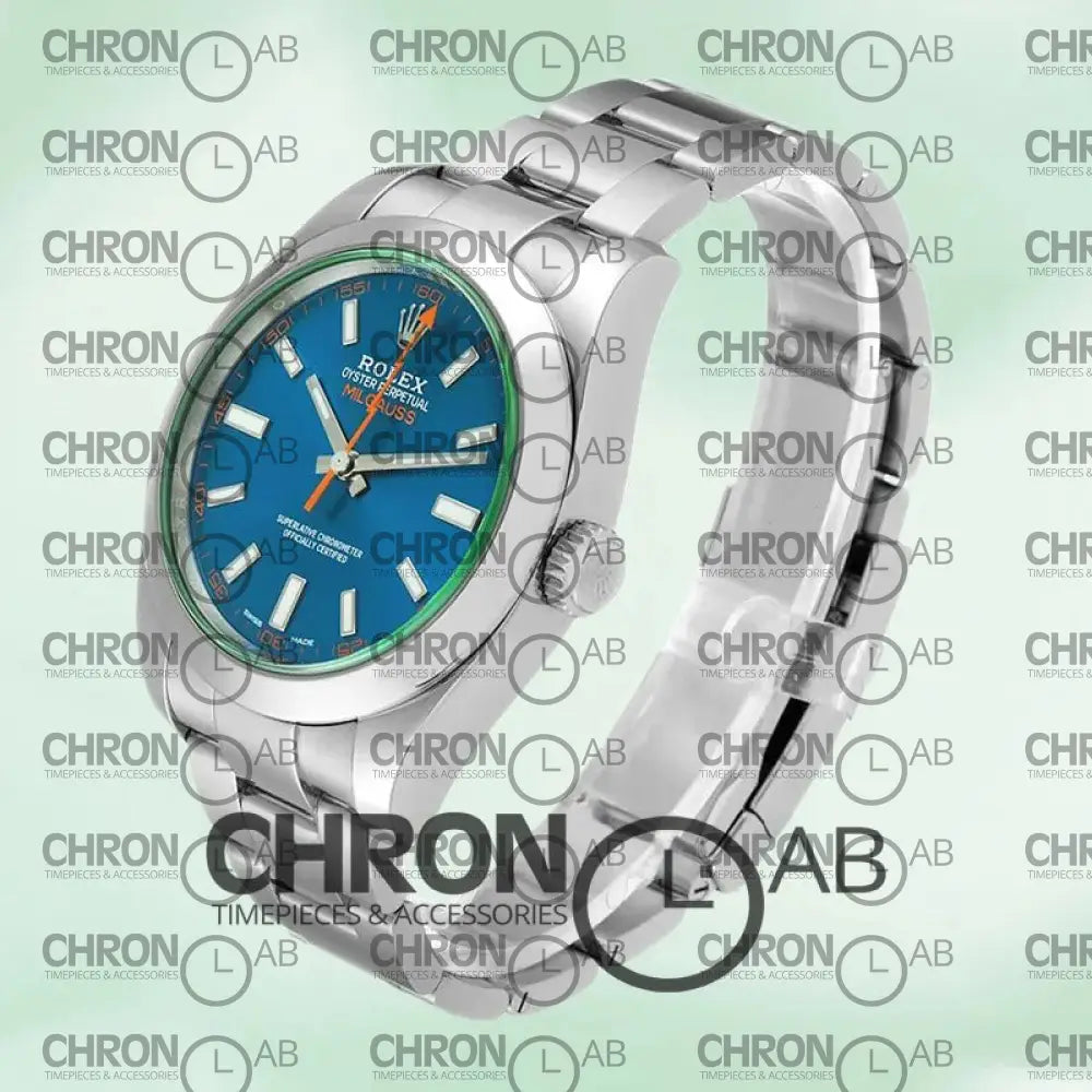 Milgauss Men’s 40mm m116400gv-0002 Blue Dial Oyster Bracelet Clone Watches