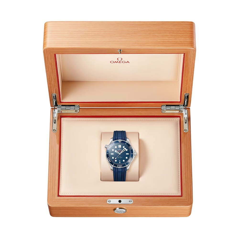Seamaster Diver 300m Blue Dial Blue Strap Watch 21032422003001