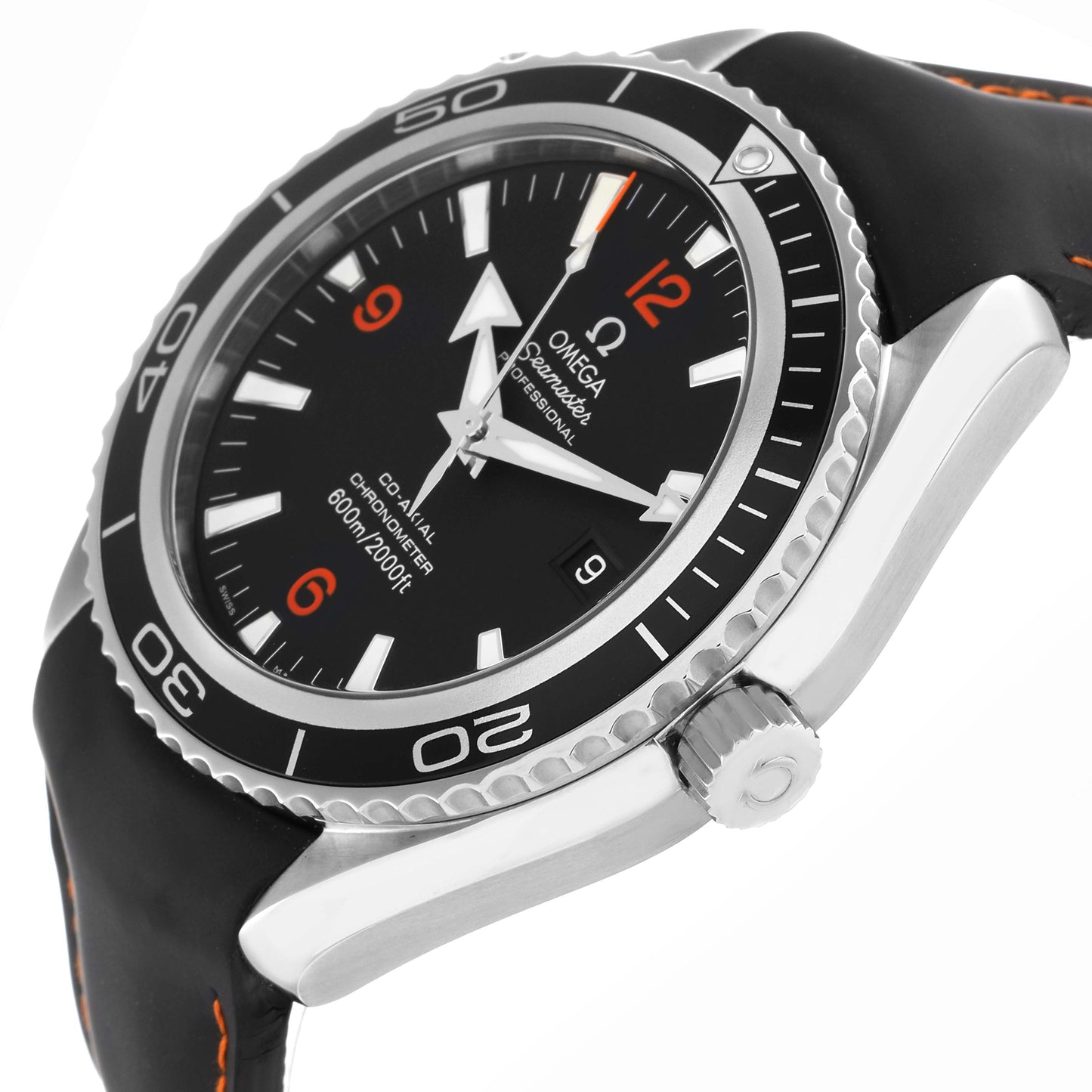 Seamaster Planet Ocean XL Orange Numbers Mens Watch 2900.51.82 45,5mm