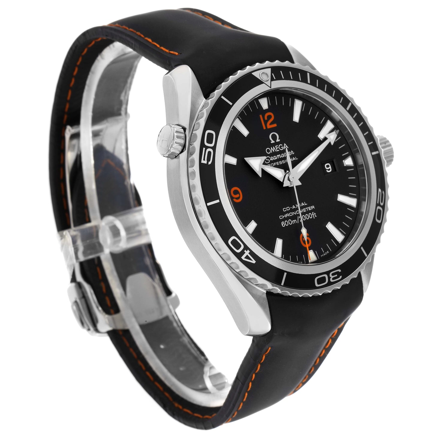Seamaster Planet Ocean XL Orange Numbers Mens Watch 2900.51.82 45,5mm