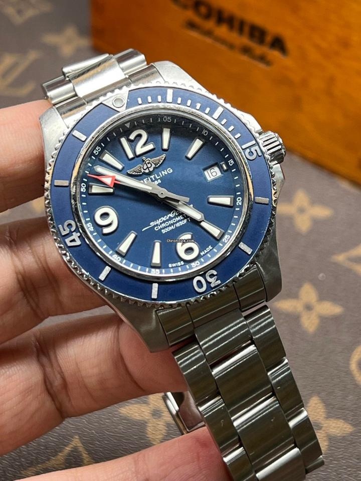 Superocean 44mm Stainless Steel Blue Dial