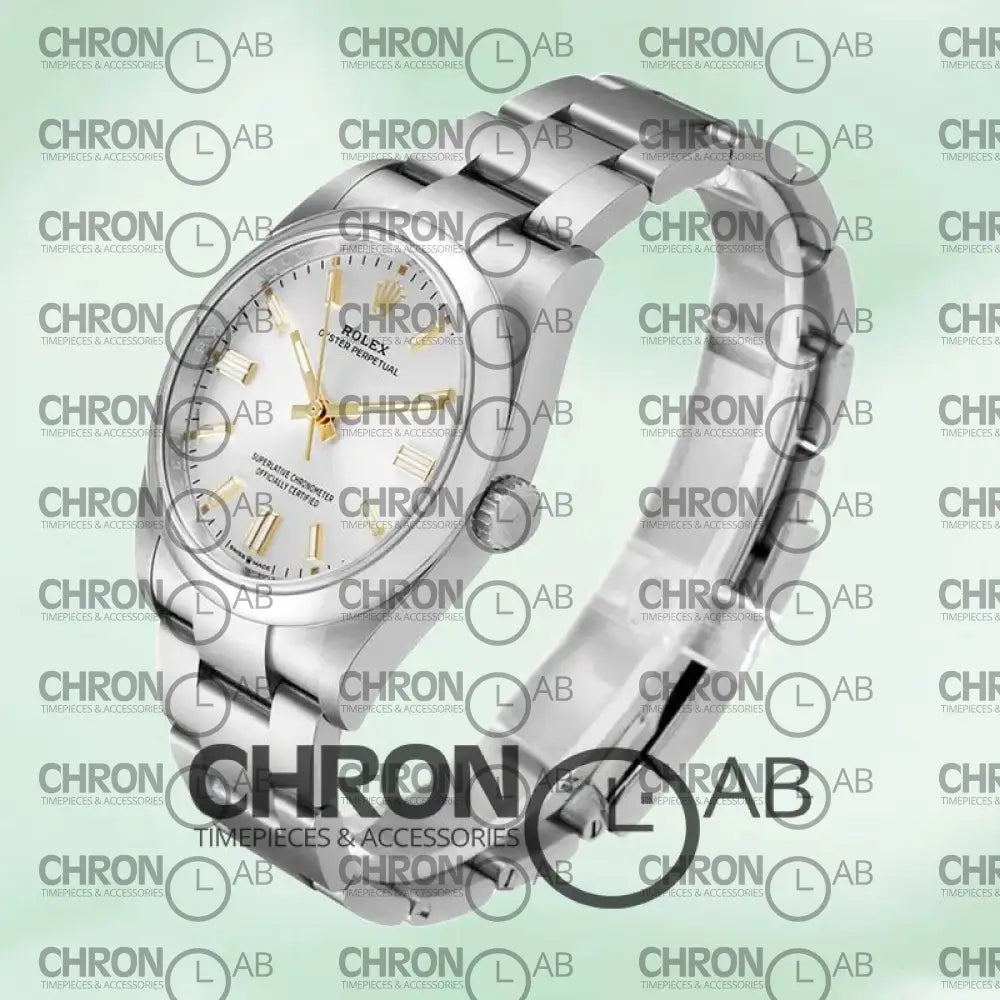 Oyster Perpetual 31mm M124300-0001 Unisex Oyster Bracelet Silver Dial Clone Watches