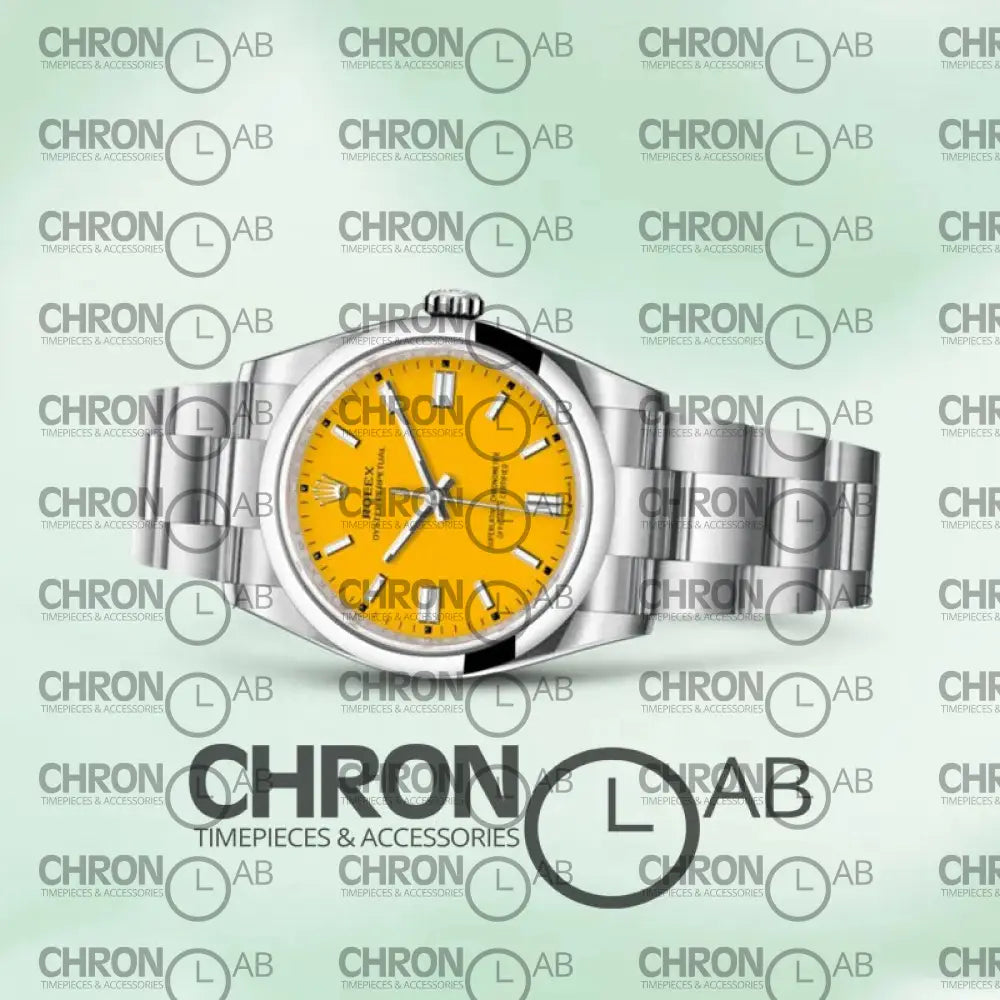 Oyster Perpetual 31mm M124300-0004 Unisex Yellow Dial Automatic Clone Watches