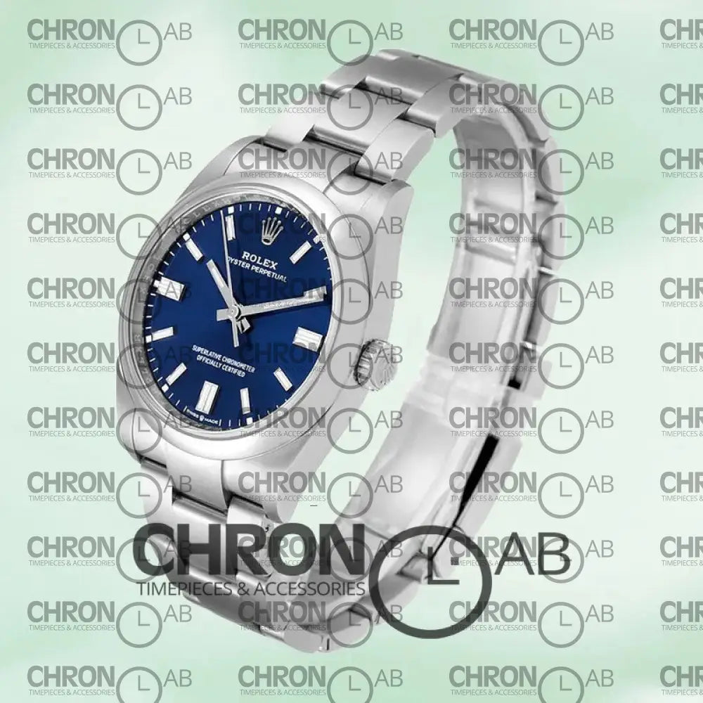 Oyster Perpetual Unisex 36mm M124300-0003 Blue Dial Clone Watches