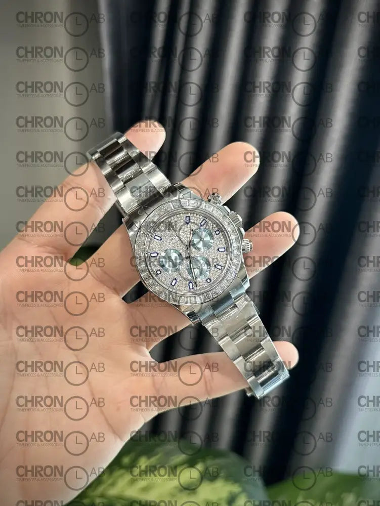 Rolex Best Replica Watch Daytona Custom Diamonds Moissanite 40mm Watches