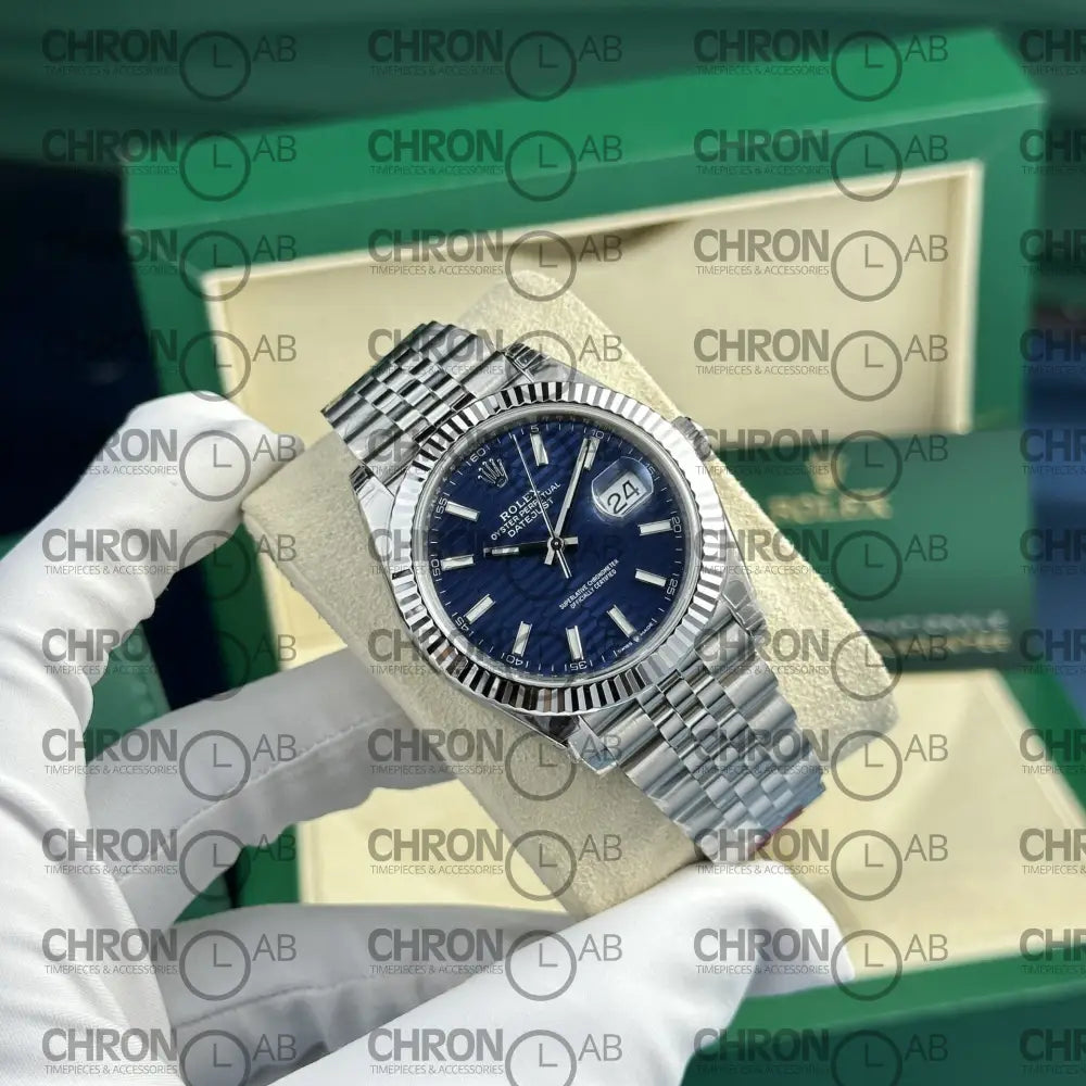 Rolex DateJust 126334 Blue Motif Dial VS Factory 41mm Clone Watches