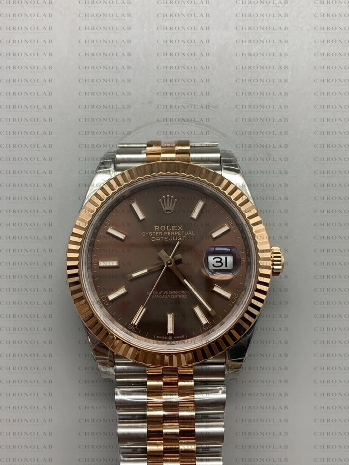 Χρυσό και ατσάλινο κούμπωμα Oysterclasp για μπρασελέ Rolex Datejust Two-Tone