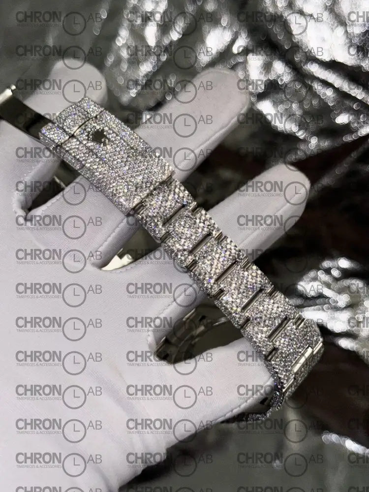 Rolex DateJust Supreme Custom Moissanite Diamonds Red Dial 41mm Clone Watches