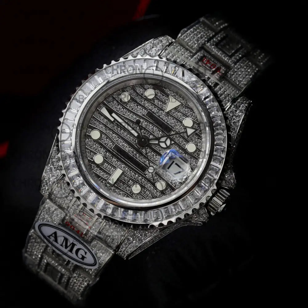 Rolex GMT-Master II Custom Full CZ AMG Factory 40mm Clone Watches