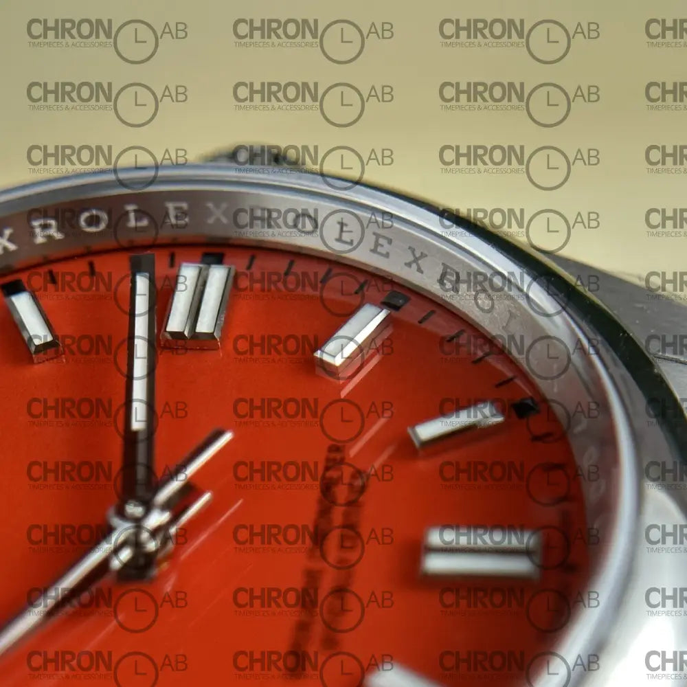 Rolex Oyster Perpetual 126000 Red Dial Clean Factory 36mm Watches