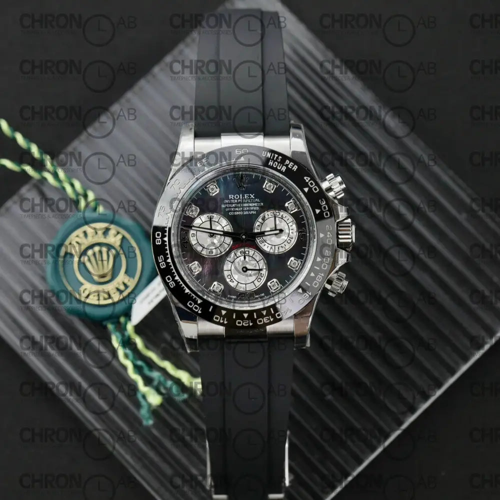 Rolex Replica Daytona – Mother of Pearl Dial & Moissanite Diamonds Custom 40mm Clone Watches