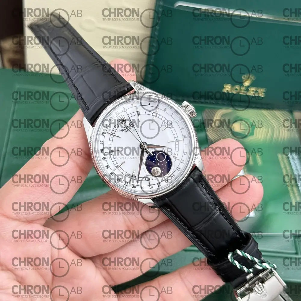 Rolex Replica Watch Cellini Moonphase Dial White 39mm Watches