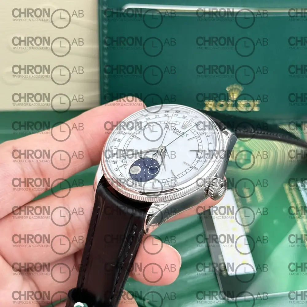 Rolex Replica Watch Cellini Moonphase Dial White 39mm Watches