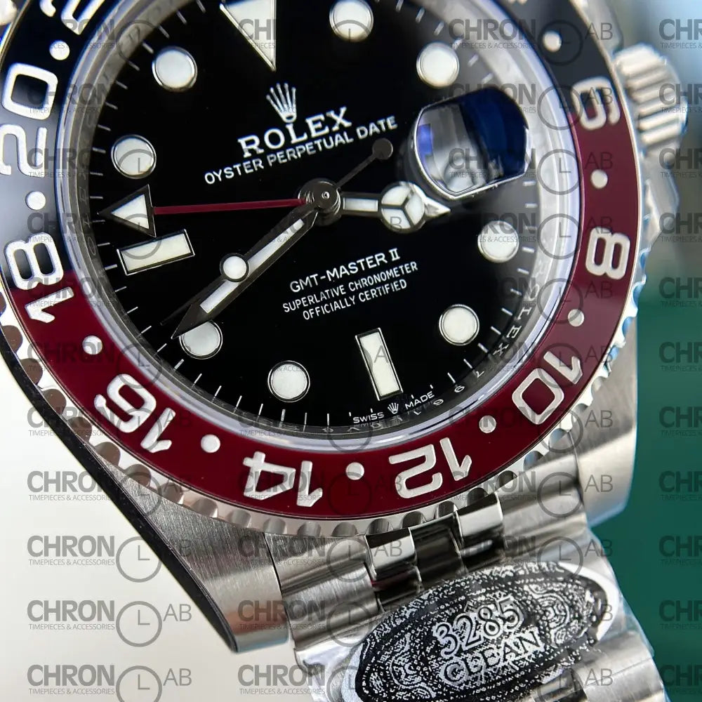 Rolex Replica Watch GMT-Master II Coke Black Dial Strap Jubilee Clean Factory 40mm Watches