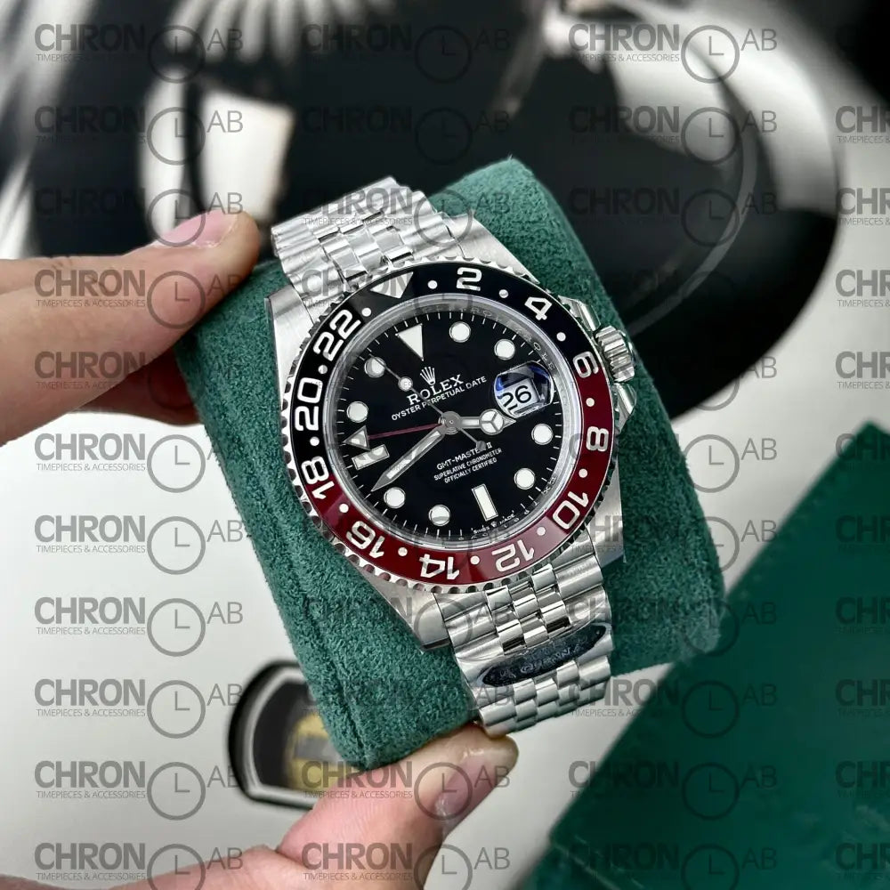 Rolex Replica Watch GMT-Master II Coke Black Dial Strap Jubilee Clean Factory 40mm Watches