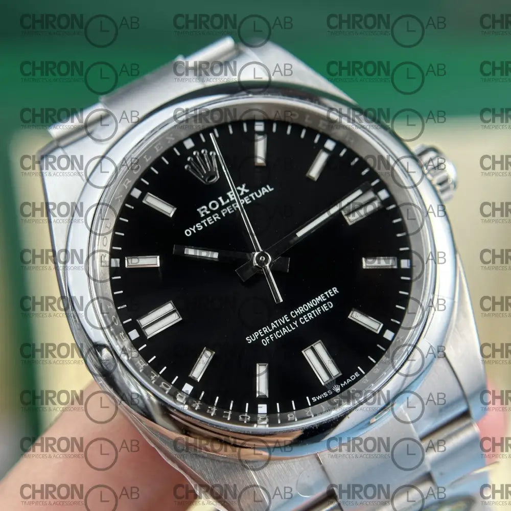 Rolex Replica Watch Oyster Perpetual 126000 Dial Black Clean Factory 36mm Clone Watches