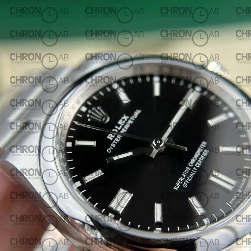 Rolex Replica Watch Oyster Perpetual 126000 Dial Black Clean Factory 36mm Clone Watches