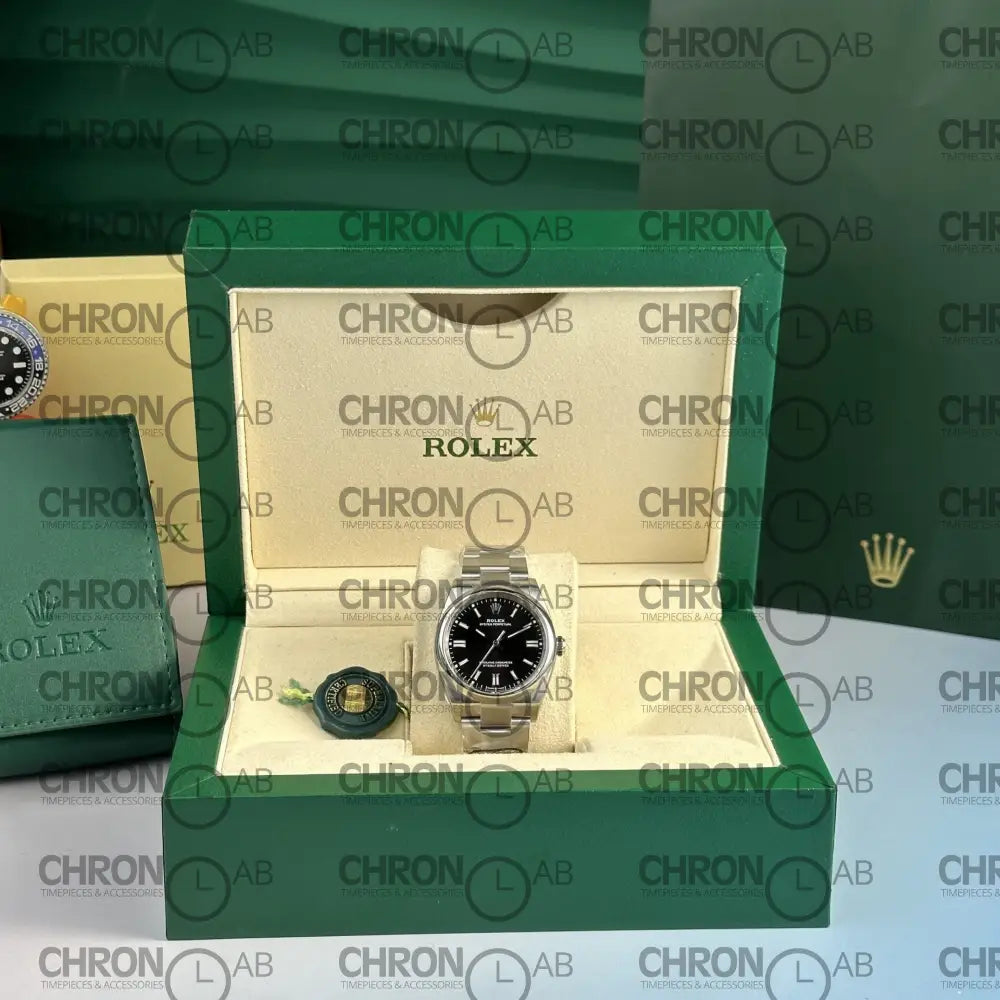 Rolex Replica Watch Oyster Perpetual 126000 Dial Black Clean Factory 36mm Clone Watches
