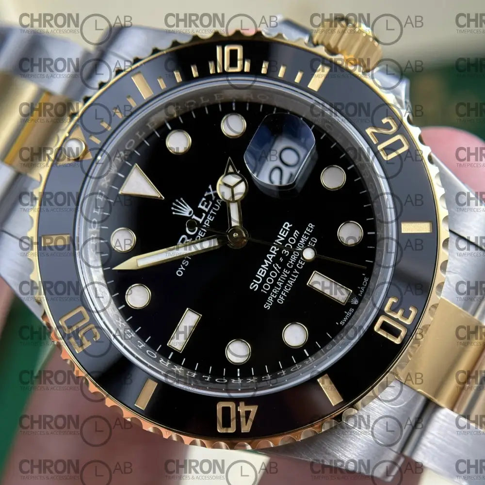 Rolex Replica Watch Submariner Date 126613LN Demi Gold Black Dial VS Factory 41mm Clone Watches