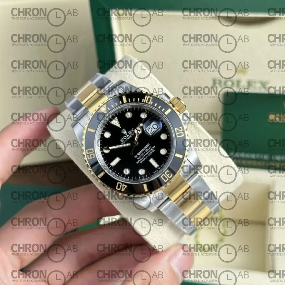 Rolex Replica Watch Submariner Date 126613LN Demi Gold Black Dial VS Factory 41mm Clone Watches