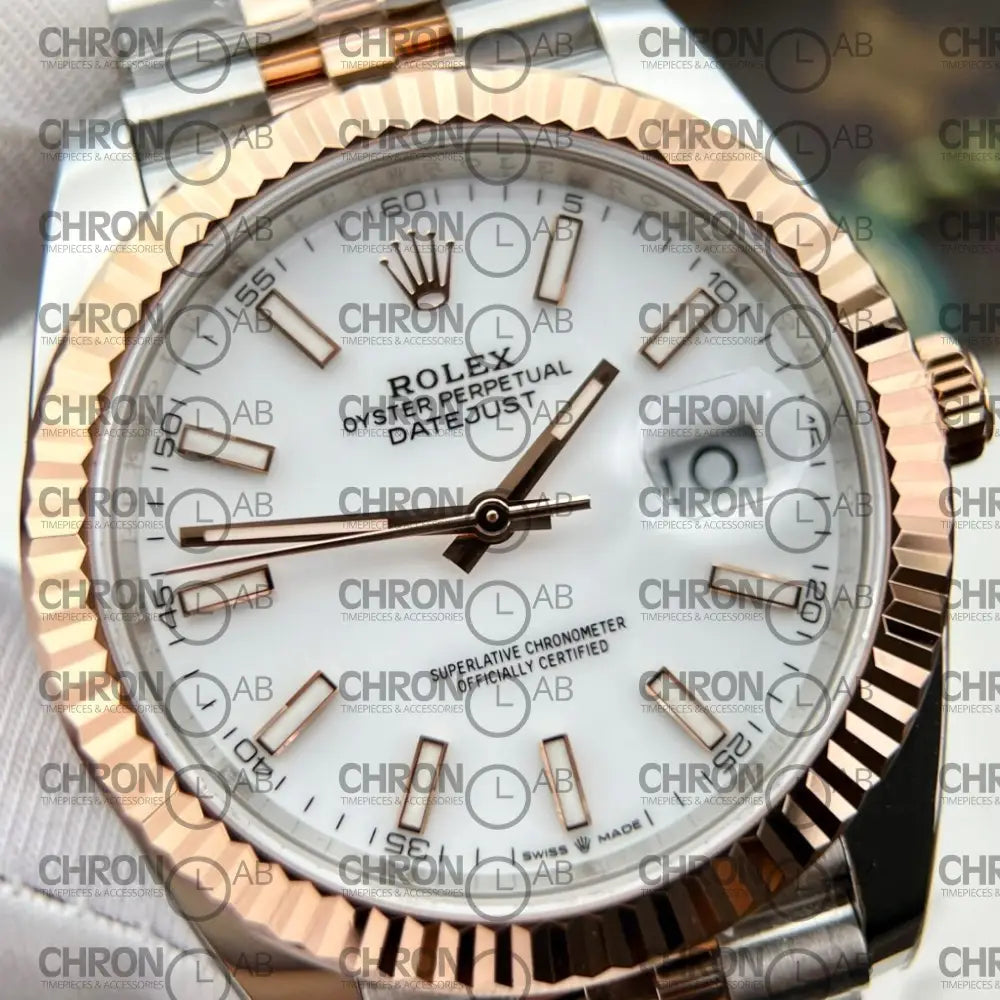 Rolex Replica Watches DateJust 126331 Demi Rose White Dial Clean Factory 41mm Watches