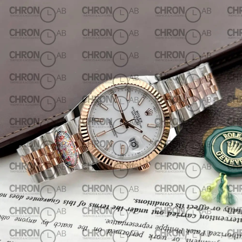Rolex Replica Watches DateJust 126331 Demi Rose White Dial Clean Factory 41mm Watches