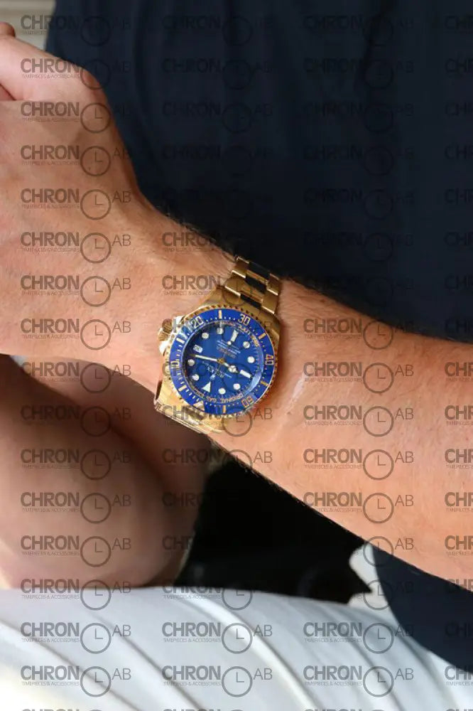 Sea-Dweller Deepsea Yellow Gold 44mm Blue Dial Oyster Bracelet 136668LB Clone Watches
