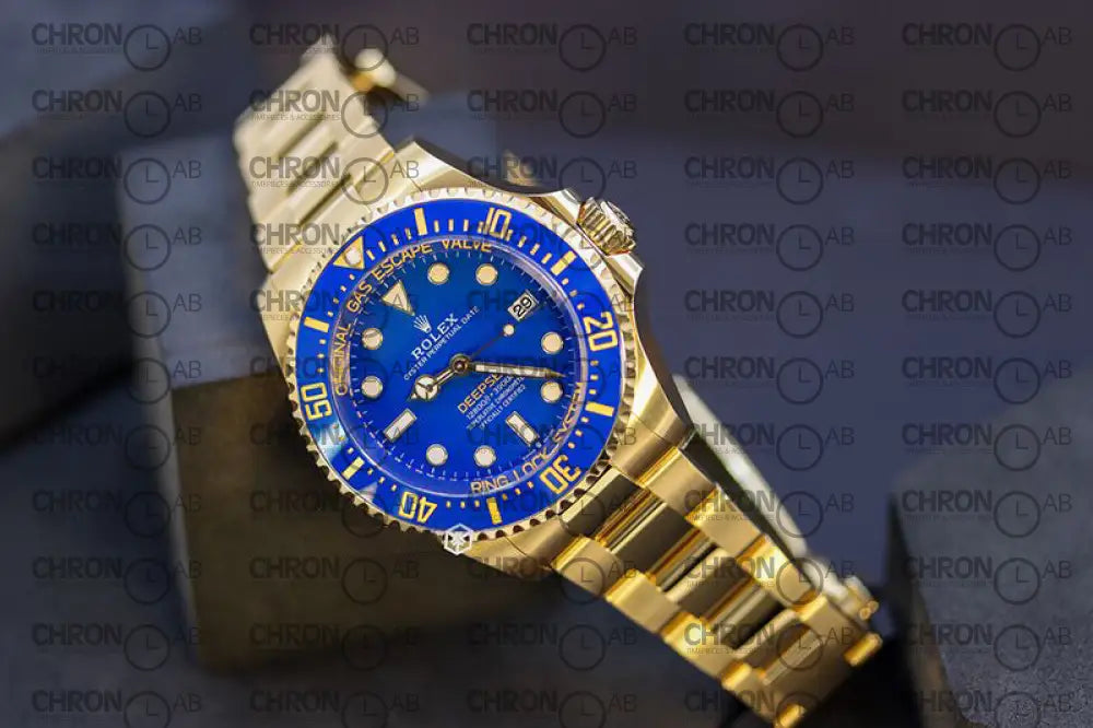 Sea-Dweller Deepsea Yellow Gold 44mm Blue Dial Oyster Bracelet 136668LB Clone Watches