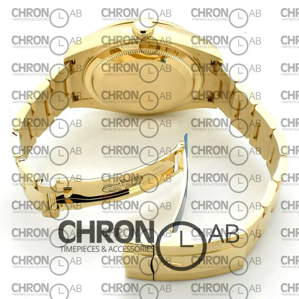 Sky-Dweller 336938 Yellow Gold Black Dial Oyster Bracelet Clone 42mm Watches
