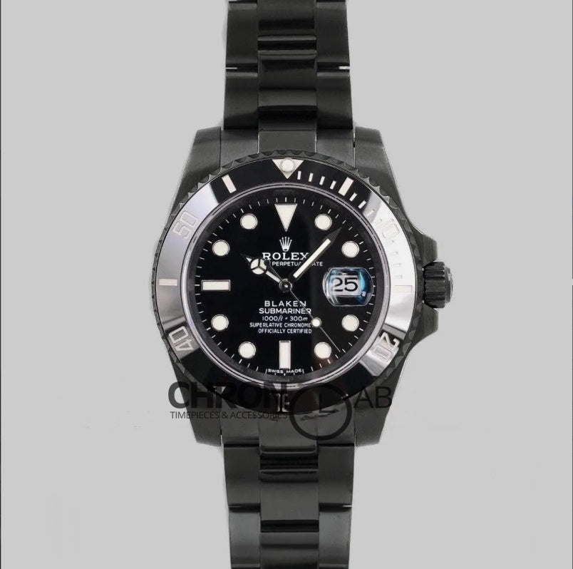 Submariner 116610 Black Dial in DLC Blaken
