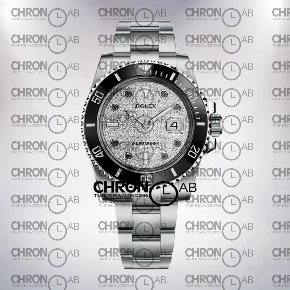 Submariner 40mm 116610 Men’s Automatic Diamond Paved Clone Watches