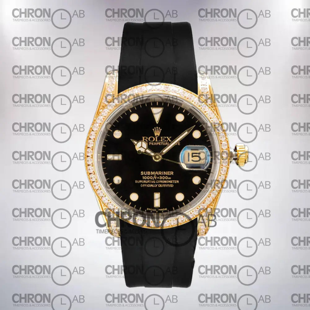 Submariner Men’s 40mm 16613 Rubber Band Black Dial Clone Watches