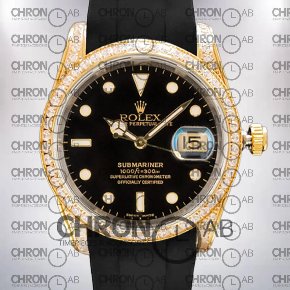 Submariner Men’s 40mm 16613 Rubber Band Black Dial Clone Watches