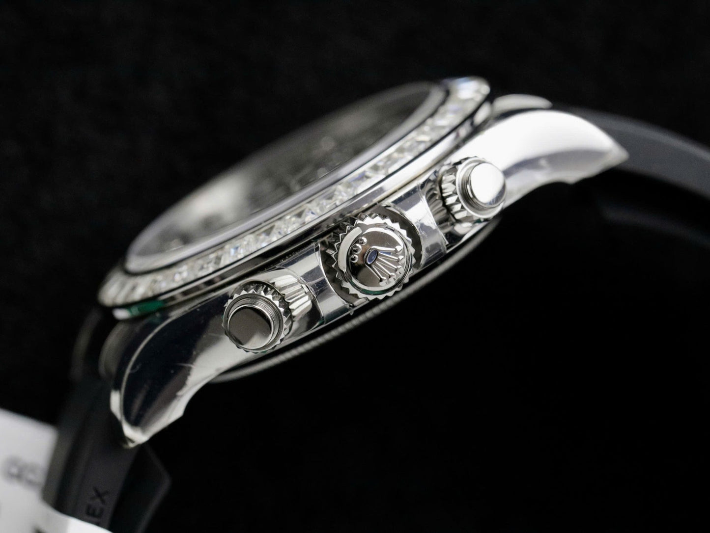 Rolex Daytona Replica Watch Dial Meteorite Custom Diamonds Moissanite Baguette 40mm Clone