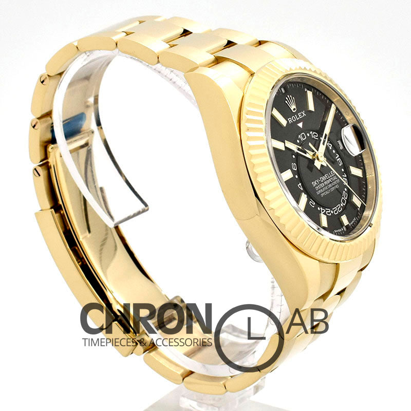 Sky-Dweller 336938 Yellow Gold Black Dial Oyster Bracelet