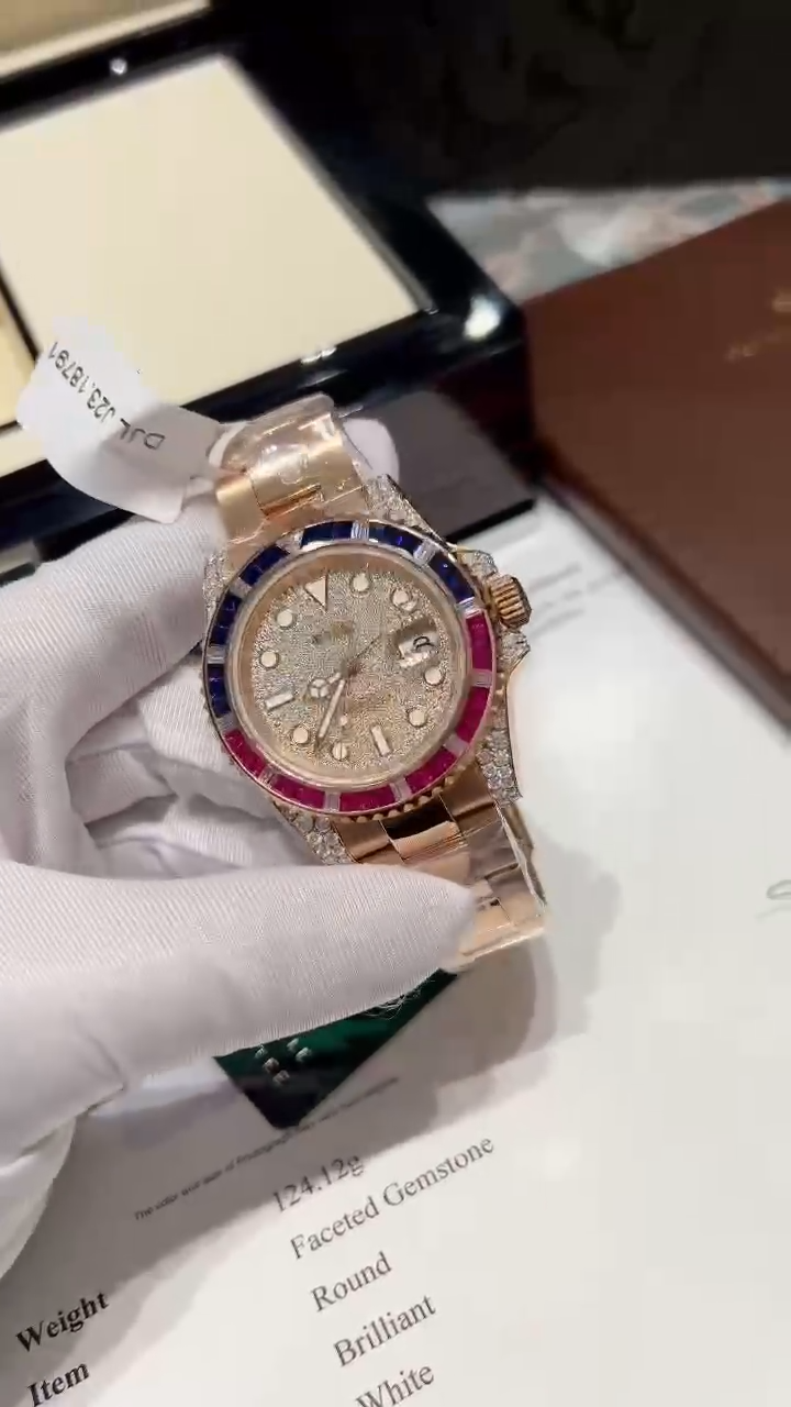 Rolex GMT-Master II 126755 SARU Replica Watch Gold Wrapped Sapphire 41mm Clone
