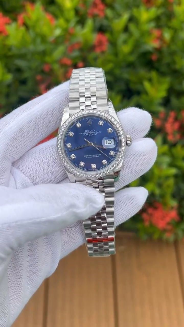 Rolex DateJust Blue Dial Replica 11 Watch Jubilee Strap EW Factory 36mm