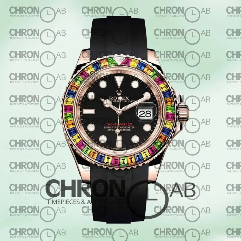 Yacht-Master 40mm 116695 Men’s Rose Gold Black Dial Clone Watches