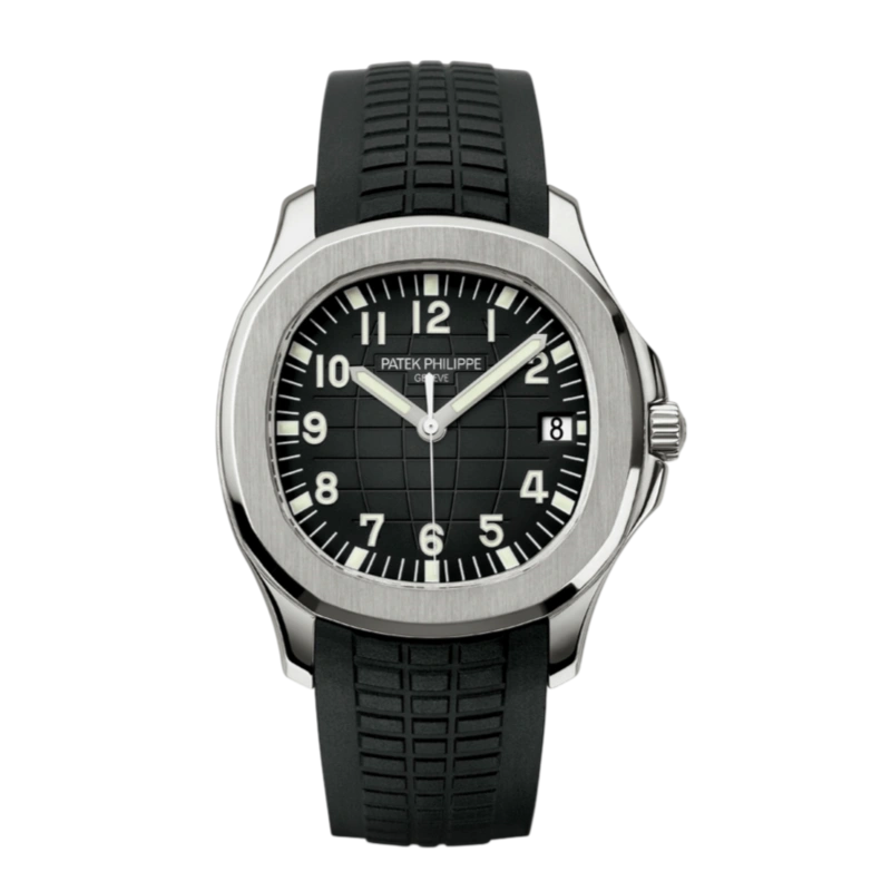 Patek Philippe Aquanaut replica watch με μαύρο λουράκι καουτσούκ
