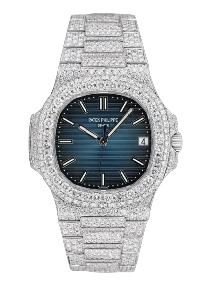 Patek Philippe Nautilus replica collection on Chronolab.gr featuring 1:1 luxury clone watches with iconic octagonal bezels and embossed dials in blue, green, and white