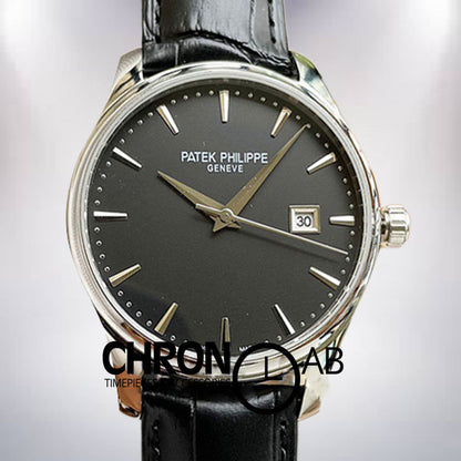 Calatrava Men's 40mm 5227G-010 Black Dial