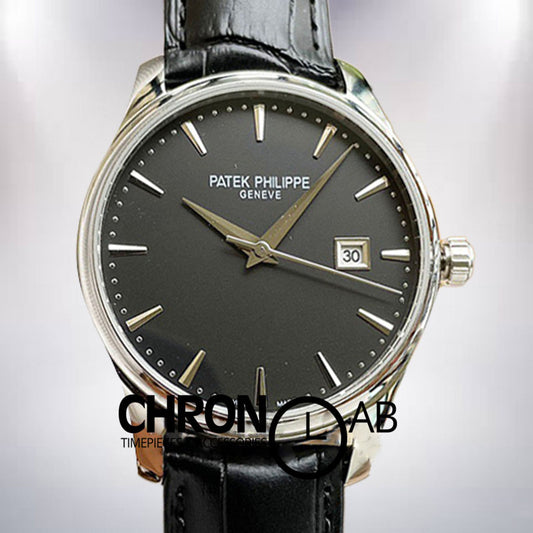 Calatrava Men's 40mm 5227G-010 Black Dial