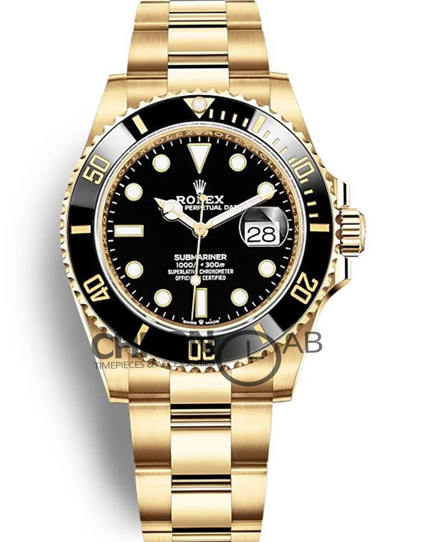 Submariner 116618LB Black Ceramic in Gold