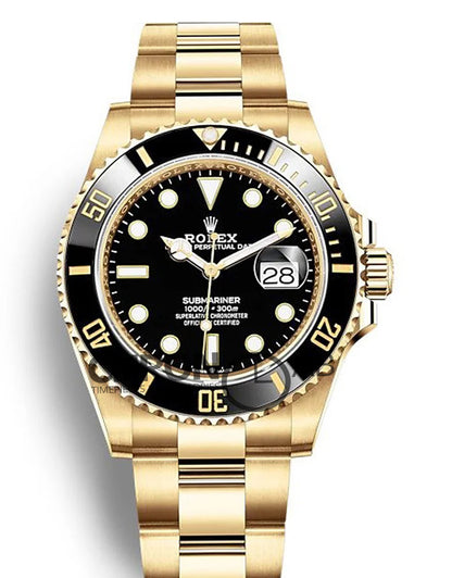 Submariner 116618LB Black Ceramic in Gold