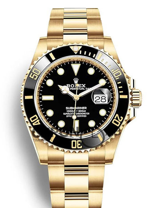 Submariner 116618LB Black Ceramic in Gold
