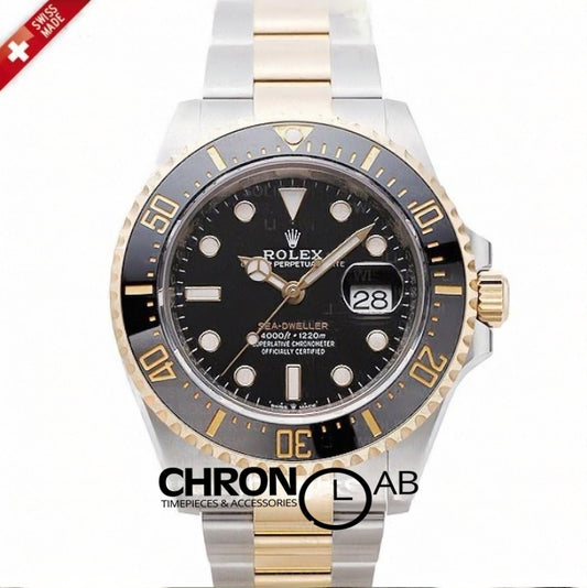 Sea-Dweller Deepsea 126603 Black Ceramic in Two Tone Rolesor