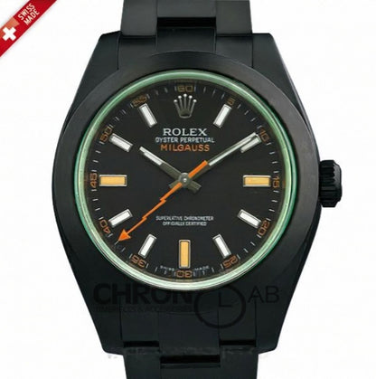 Milgauss PRL05090290 Pro-Hunter Tinted Green Saphire Black Dial