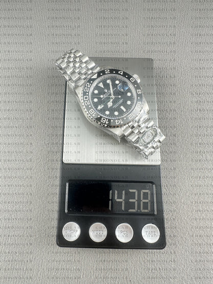Rolex GMT-Master II 40mm 126710GRNR-0003 "Bruce Wayne" Grey/Black Ceramic Bezel 904L Steel Jubilee Clean Factory V3  VR3285