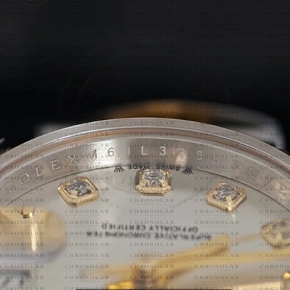 Rolex Datejust 36mm 126233 Two-Tone Yellow Gold/Steel Silver Dial Diamond Markers Jubilee (VS Factory VSF Edition / VS3235 Movement)