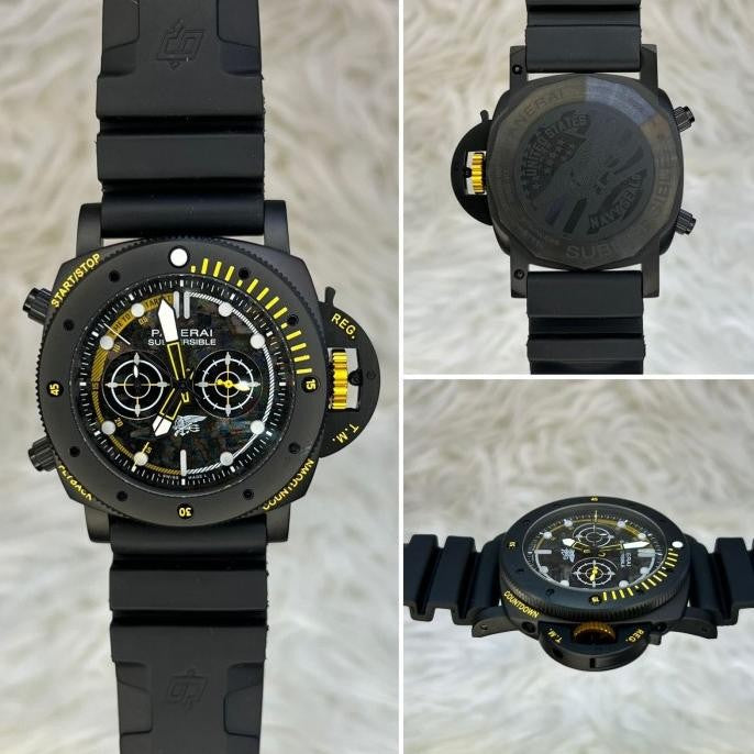 Submersible Navy Seals Titanium Black 47mm Automatic Mens Watch PAM01325